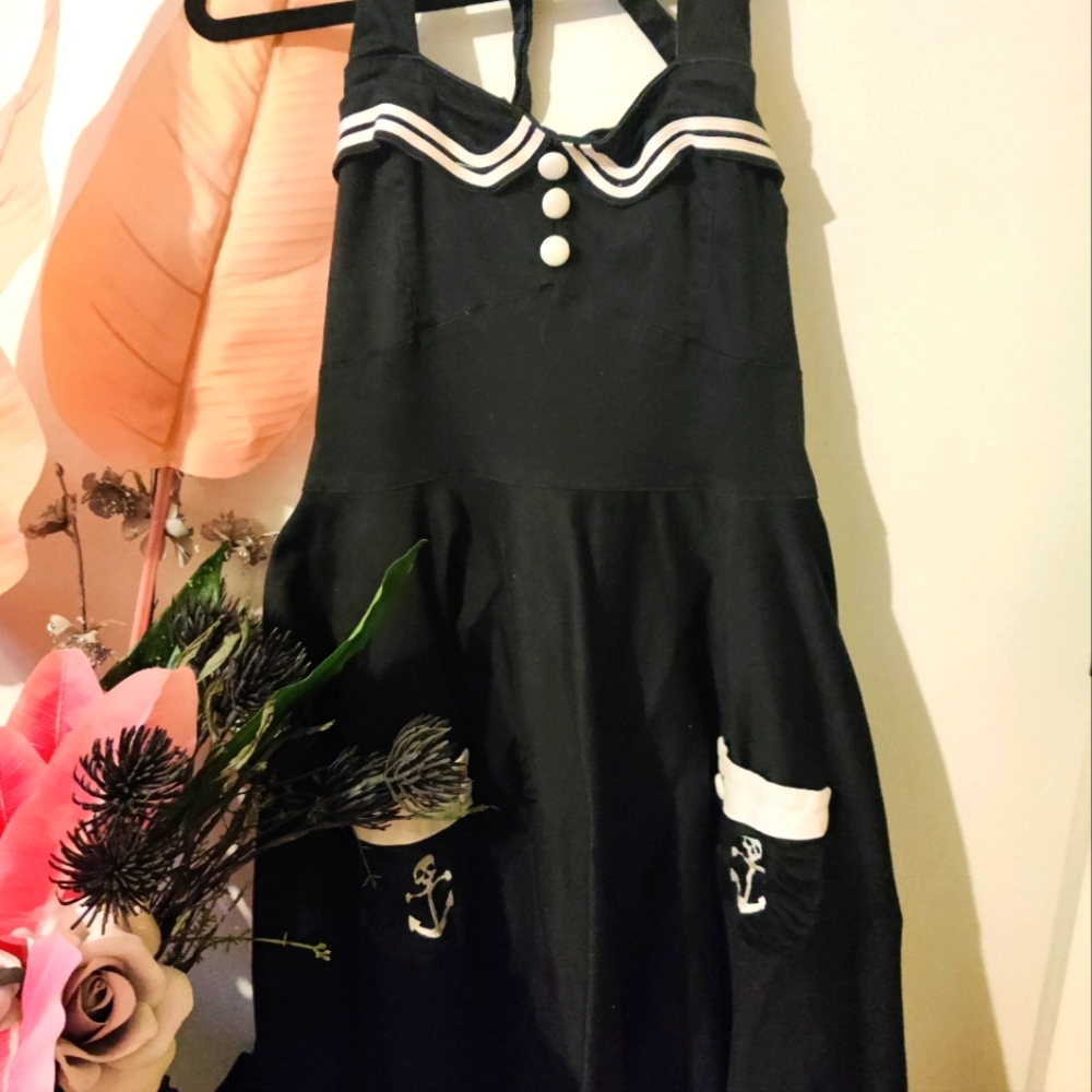 Hell Bunny Sailor Halter Dress